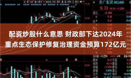 配资炒股什么意思 财政部下达2024年重点生态保护修复治理资金预算172亿元